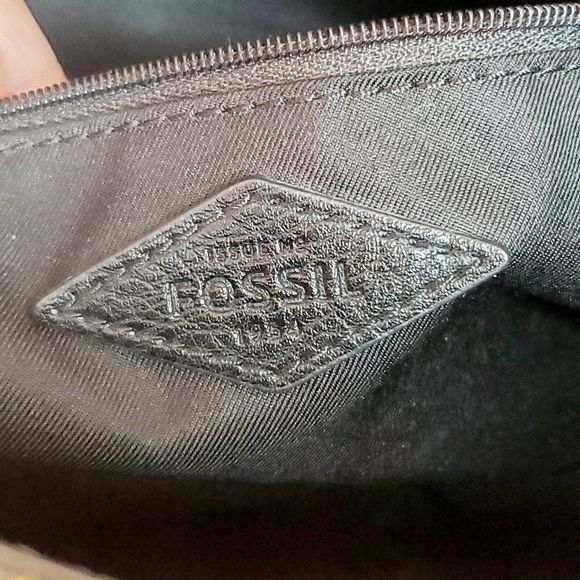 Fossil Lane Satchel Handbag Black Stripe ZB7480080 Casual Tote - Picture 7 of 11